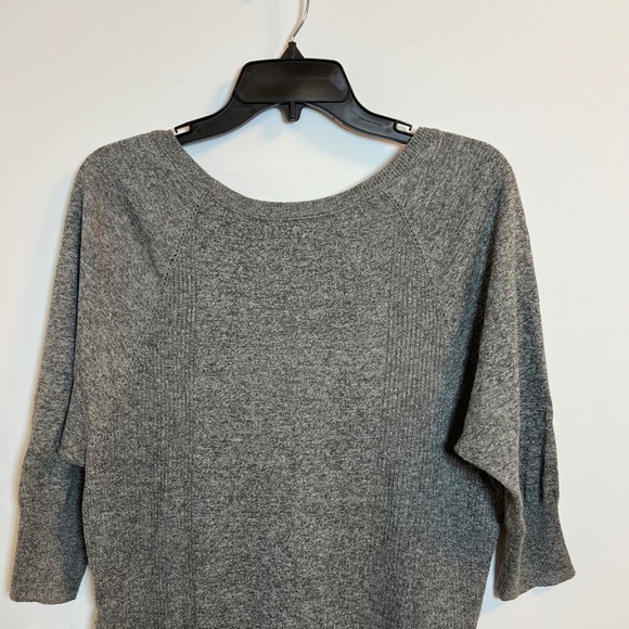 American Eagle Outfitters Gray Heathered Knit Raglan Sleeve Sweater Top Women - Picture 6 of 9
